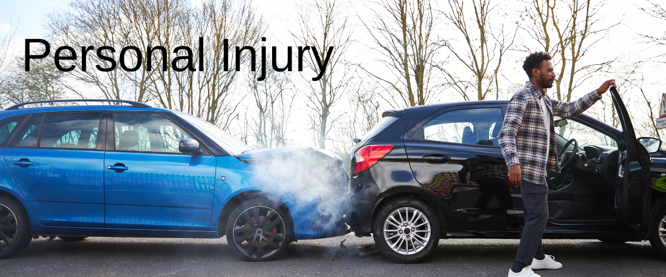 Personal injury occurring due to a car accident. one car is rear-ended by the other one